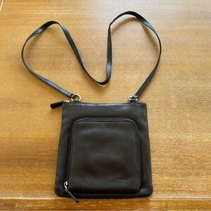 Fossil Black Leather Crossbody Bag SL8750